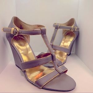 Coach | Trixy grey and gold wedges
